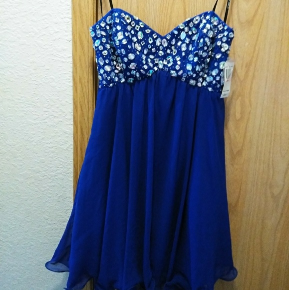 B Darlin' Embellished "Optimism" Strapless Dress - Picture 2 of 8